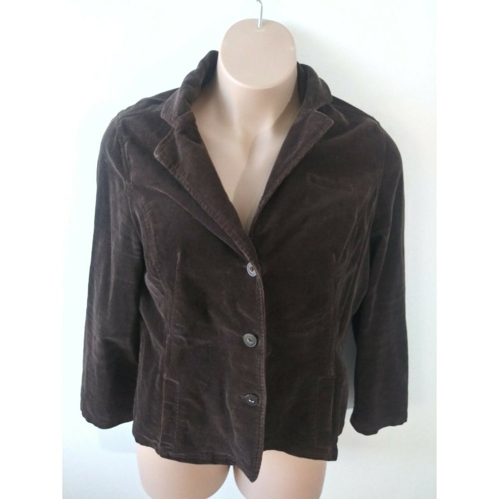 Women's Venezia Chocolate Brown Corduroy Jacket/Blazer Size 14/16